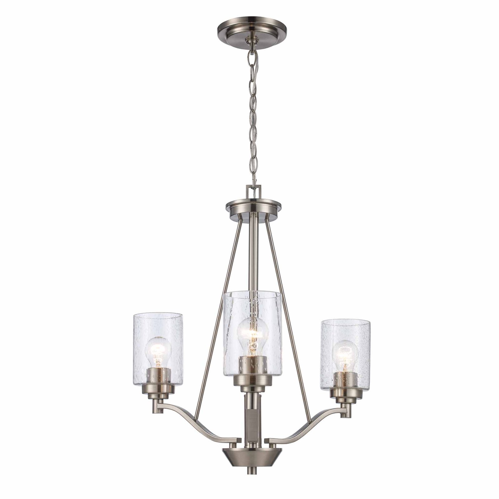 Model 20825-3 Seeded Glass Half Ceiling Lamp