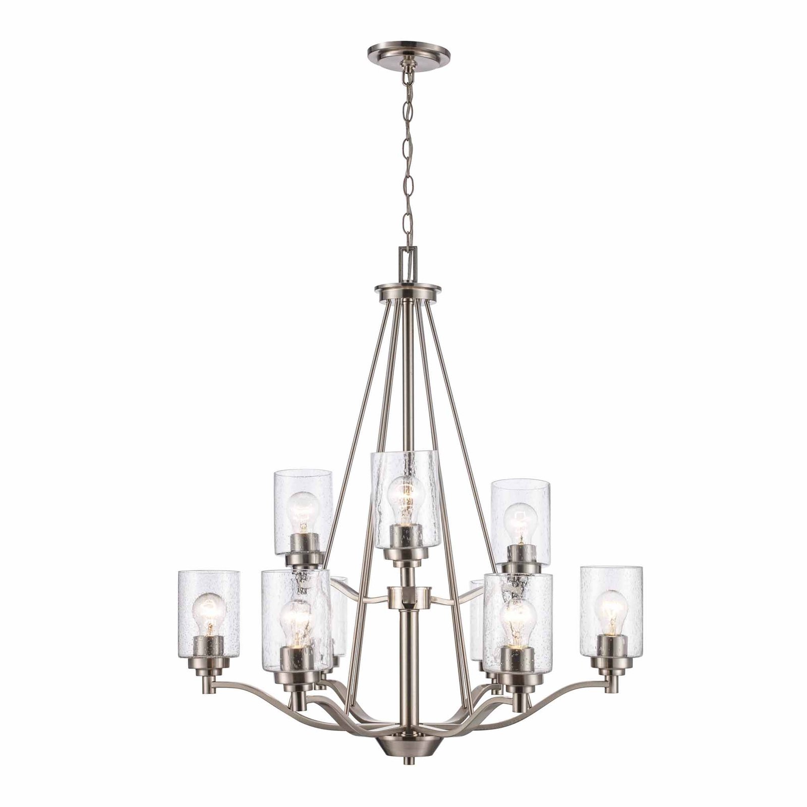 Model 20829 Seeded Glass Half Ceiling Lamp