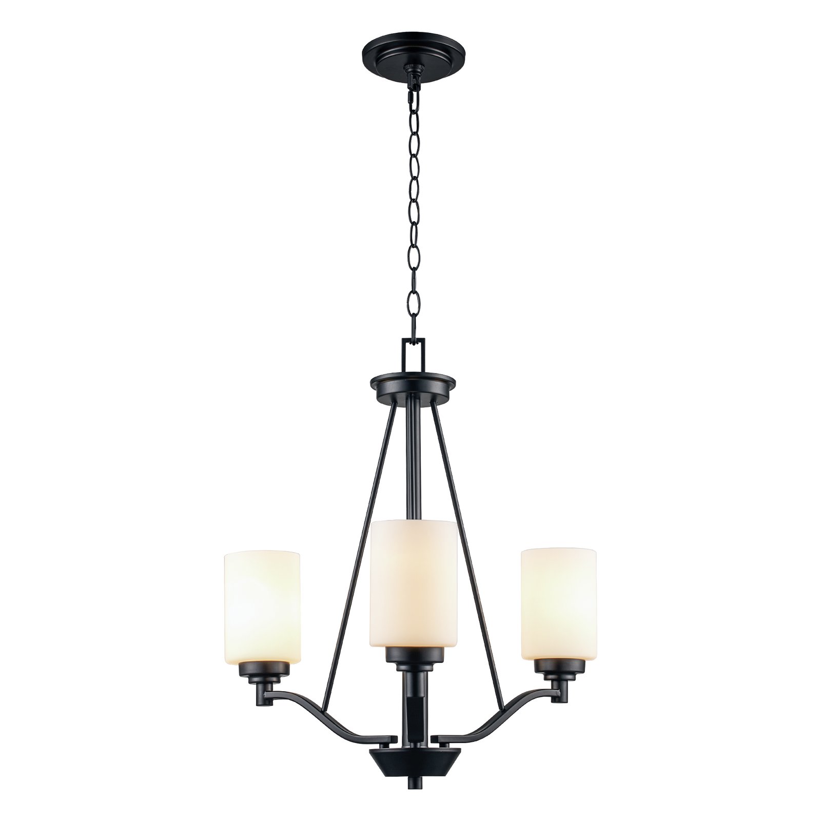 Model 26525-3 White Frost Half Ceiling Lamp