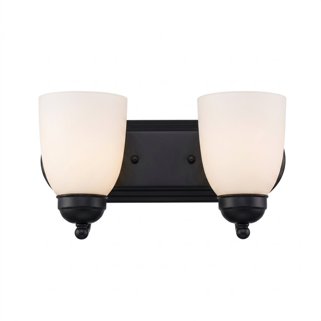 Model 5302-1 White Frosted Wall Lamp