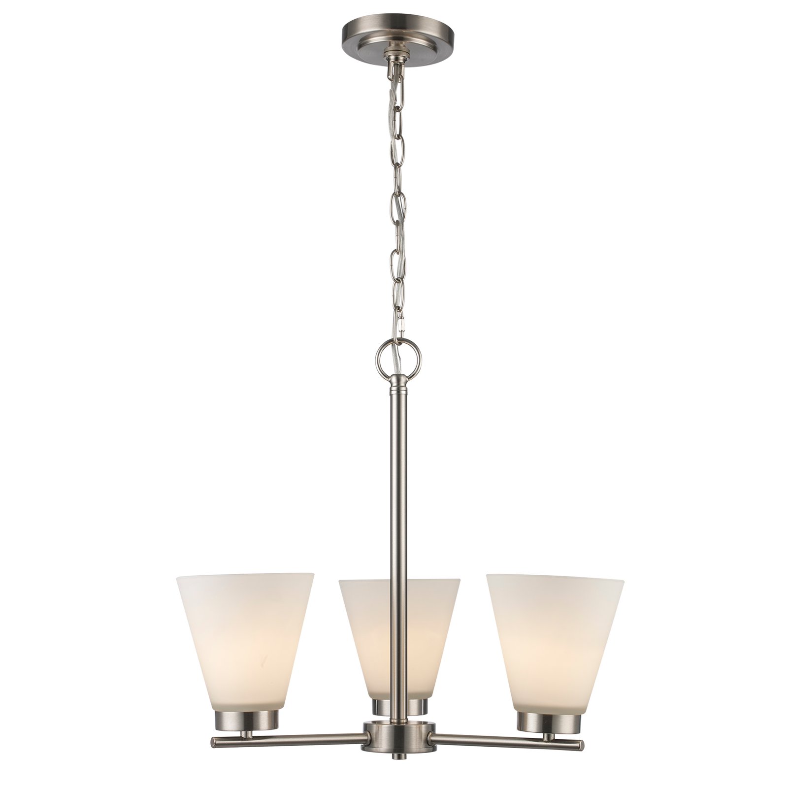 Model 91805-3 White Frost Half Ceiling Lamp