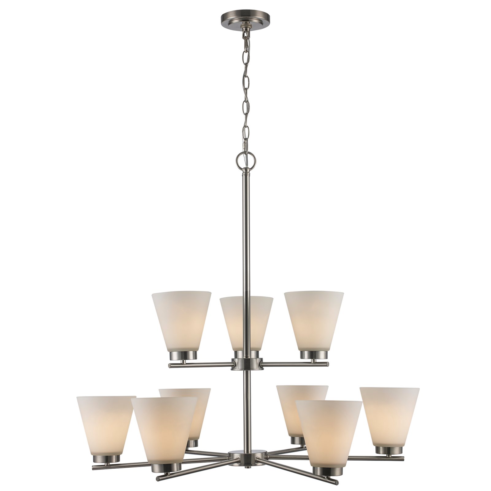 Model 91809 White Frost Half Ceiling Lamp