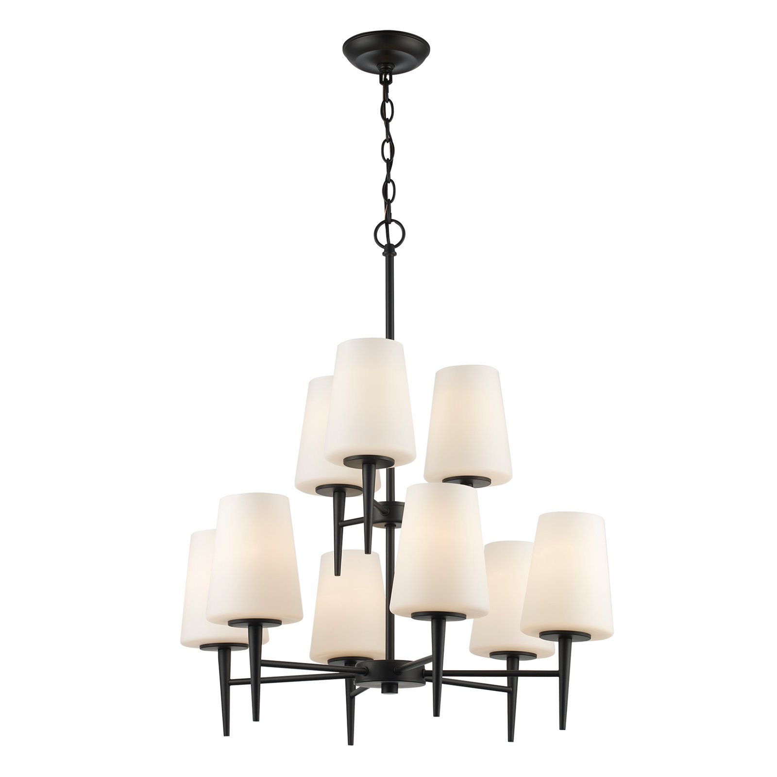 Model 91899 White Frost Half Ceiling Lamp